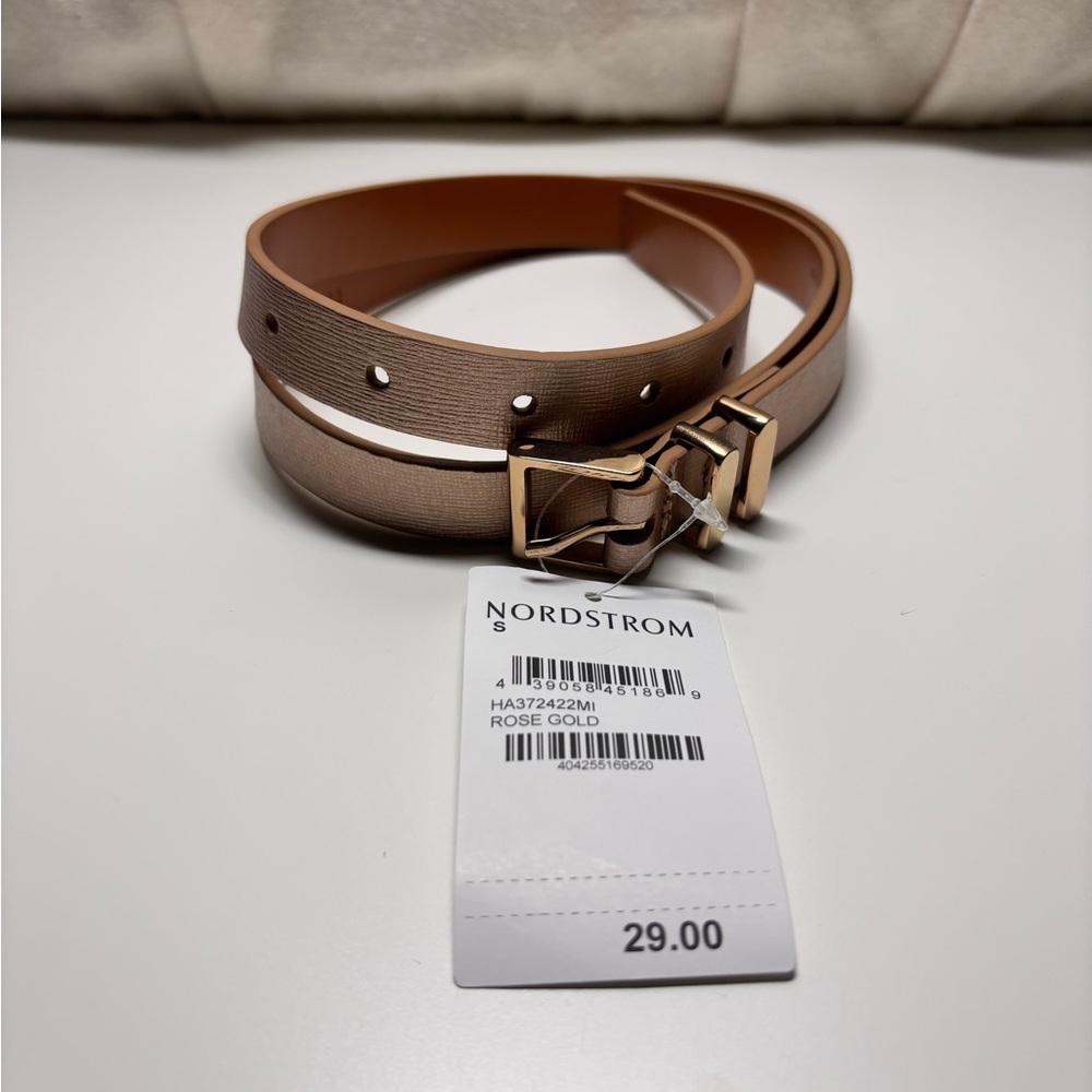 Nordstrom | Halogen Small Rose Gold Trouser Fit Belt | NWT